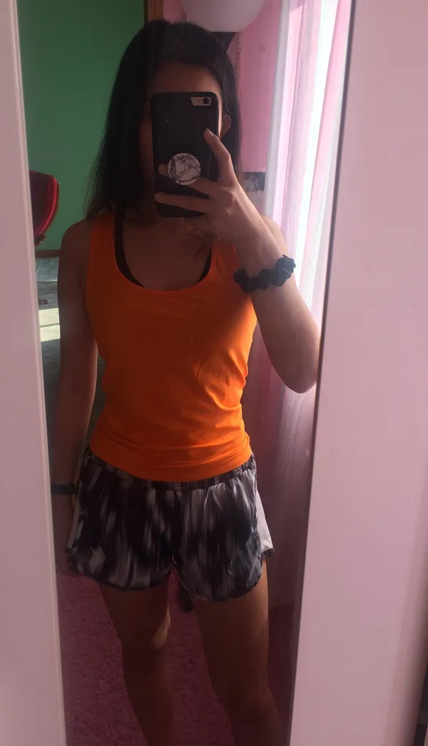 Orange Workout Tank - Image 2