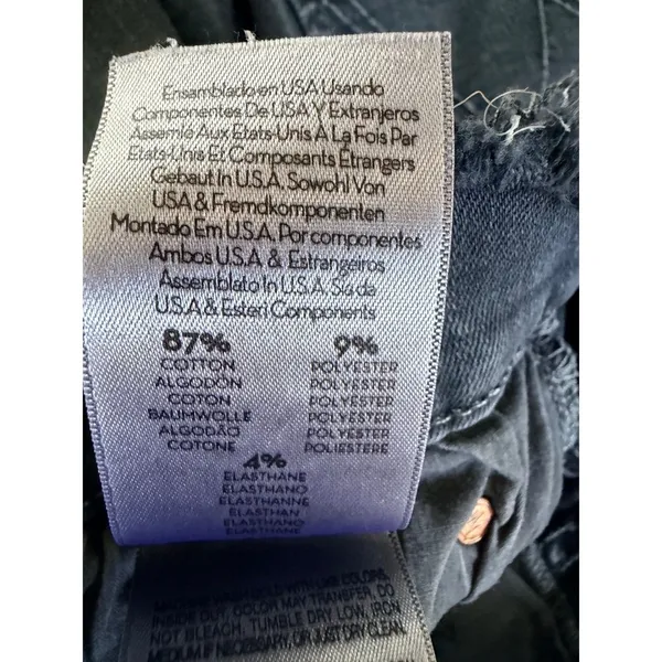 MOTHER The Double Fray Charmer Skinny Jeans Faded Black Distressed Size 28‎ - Image 6