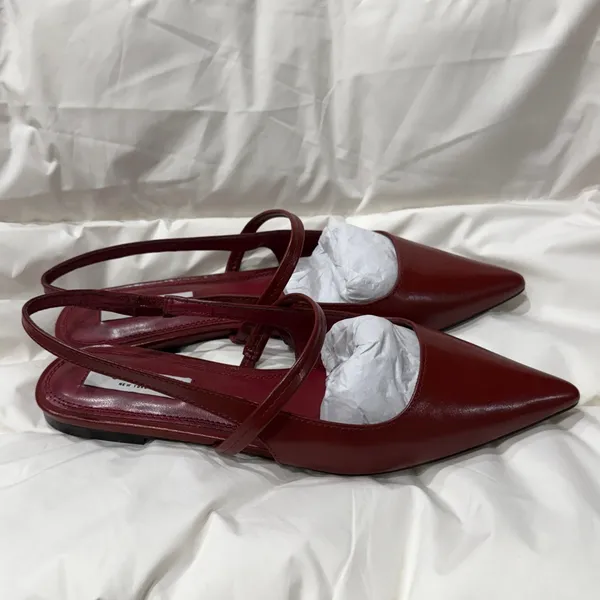 STEVEN by Steve Madden Deep Red‎ Mallory Flat Size 8.5 - Image 7