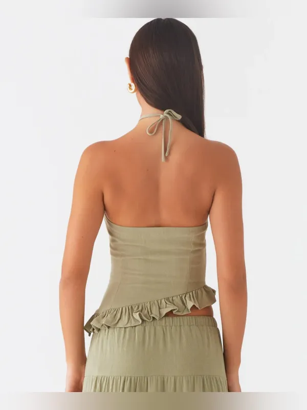 NWT Peppermayo Mariella Linen Top - Sage - Image 2