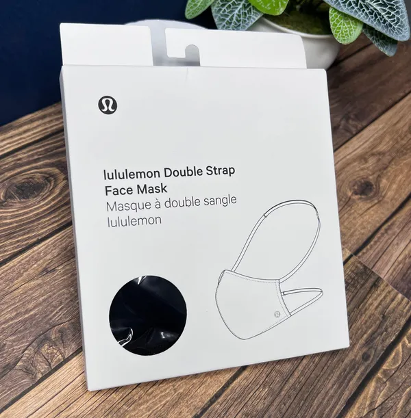 Lululemon Double Strap Face Mask NWT Unopened/Unused *BRAND NEW* (Black) - Image 3