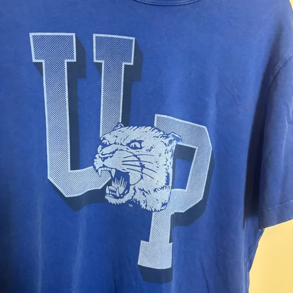 Tailgate Pittsburgh Panthers MensT Shirt Pitt Basketball Blue Cotton Size‎ Small - Image 2