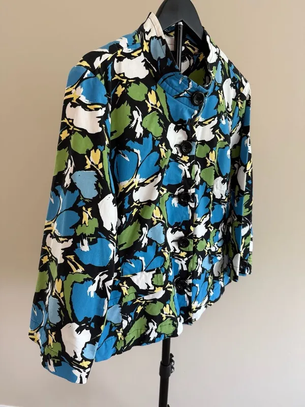 Vintage Charter Club‎ Women's Abstract Floral Print Chino Jacket, Large - Image 4