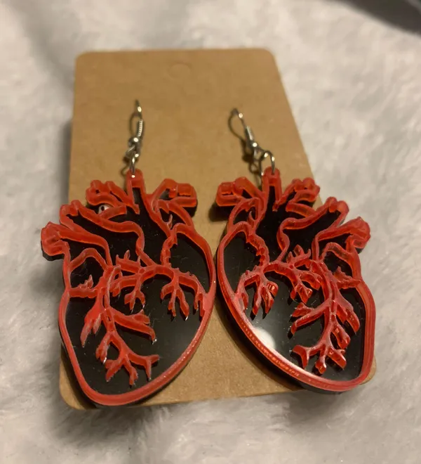 SheIn Heart Earrings - Image 3