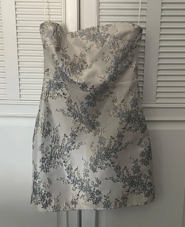 Altar’d State White And Blue Floral Mini Dress - Image 2