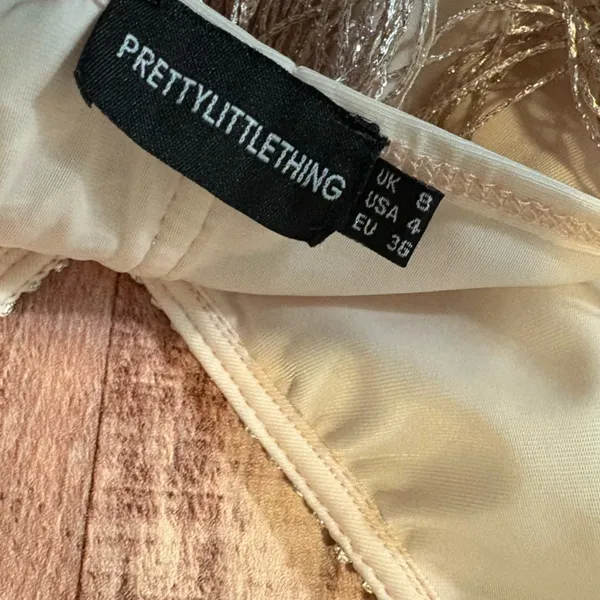 PrettyLittle Thing‎ Rose Gold Dress Size 4 - Image 8