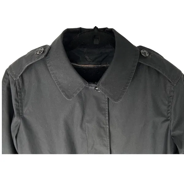 US Navy DCSP Quarterdeck Trench Coat‎ Womens 16L Black Removable Liner EUC - Image 6