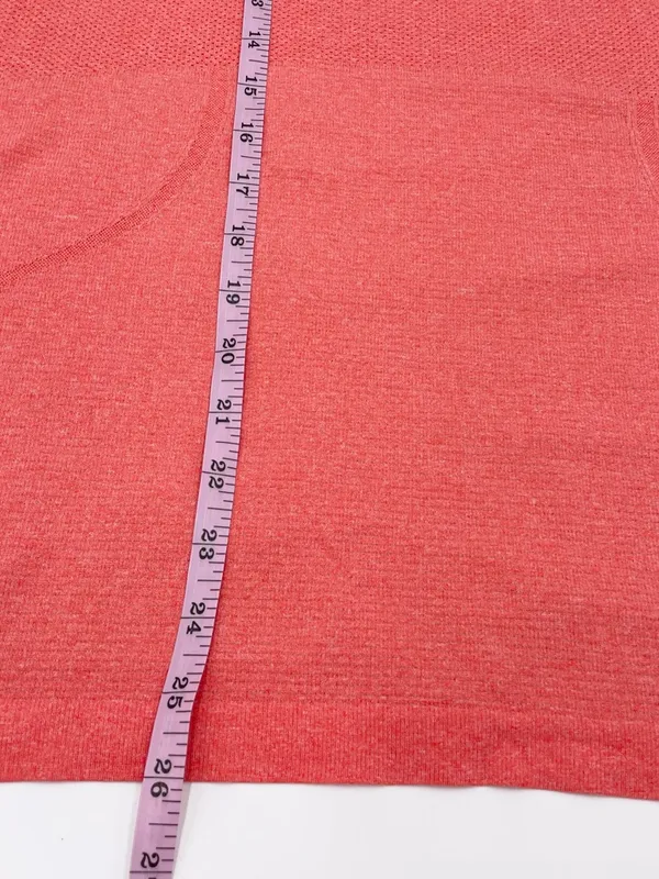 Lululemon Swiftly Tech Racerback Tank Top Size 12 Heathered Orange Coral Running - Image 14
