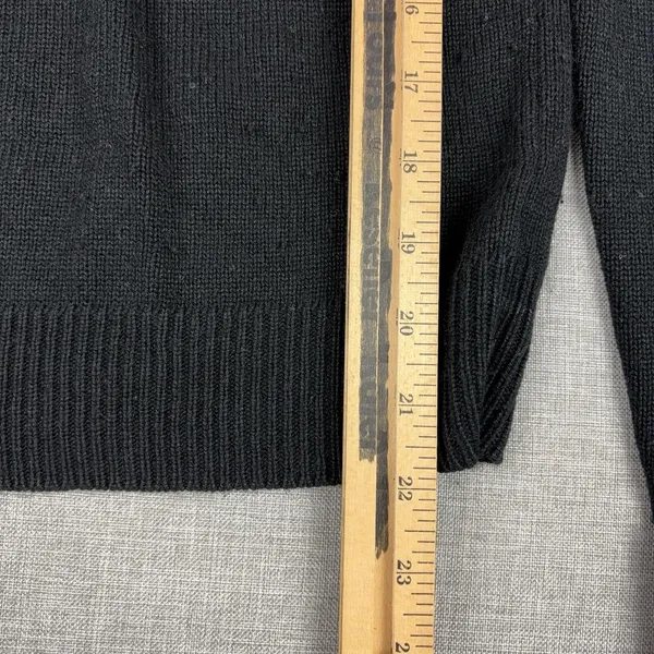 Lauren Ralph Lauren Sweater Womens M Black Silk Cashmere Boat Neck Fair Isle - Image 3