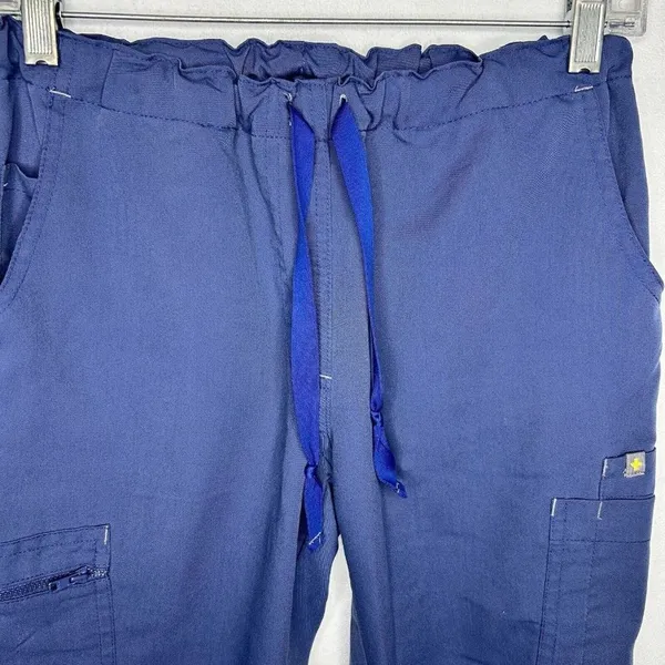 Figs Navy Blue Scrub Bottoms Straight Legs Women's Size XS (26x29) - Image 5