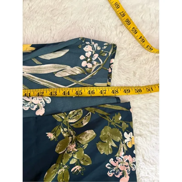 Lulus Remarkable Entrance Navy Blue Floral Print Satin Midi Dress Size Medium - Image 7