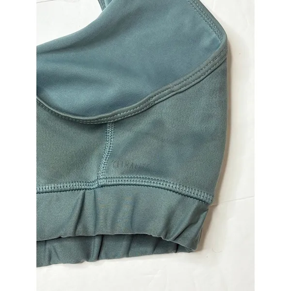 Adidas Sportswear Green Climalite Logo Sports Bra SMALL Gym Workout Lounging - Image 2