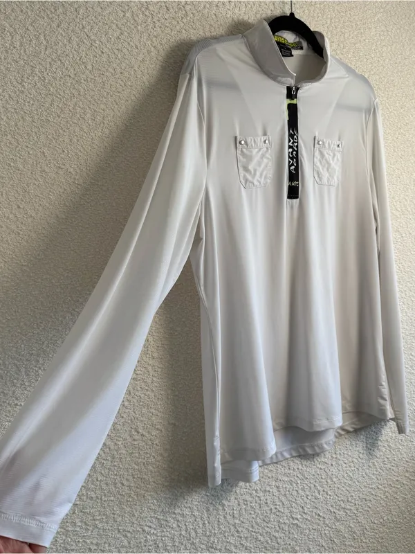 Sunsense by Jamie Sadock Women’s White Avande Garde Graphic Golf Top‎ Size Large - Image 3