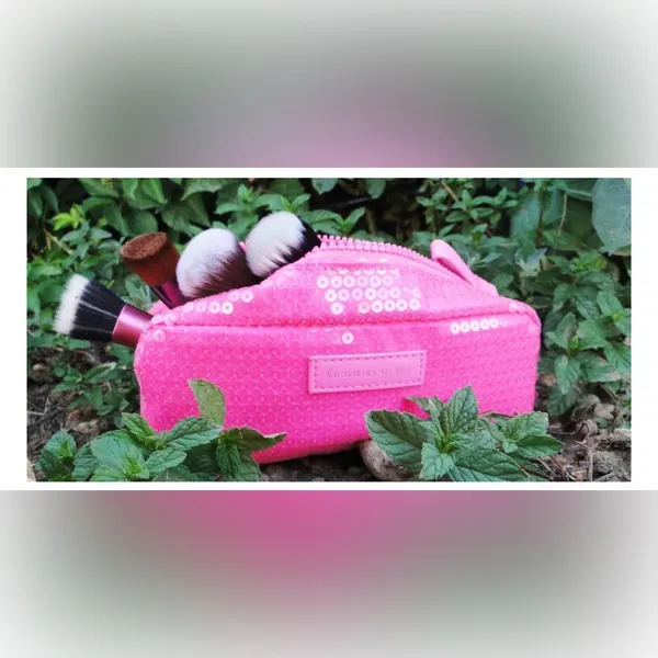 Victoria’s Secret Pink Sequin Makeup Bag - Image 2