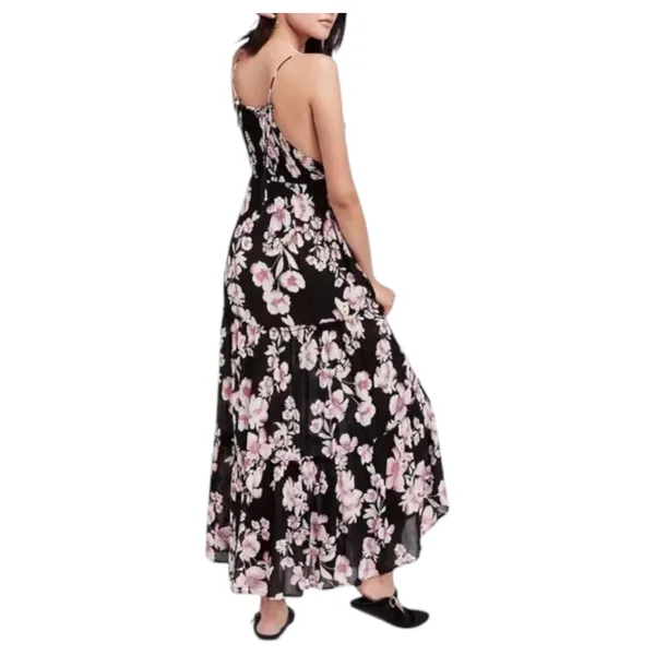 Intimately Free People Garden Party Black Floral Maxi Dress Size Large - Image 6