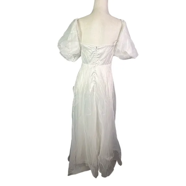 Lulus True Excellence White Bustier Off-The-Shoulder Gown Size Medium - Image 8