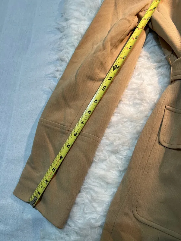 The Limited Tan Trench Coat with Buckle belt Size XS - Image 9