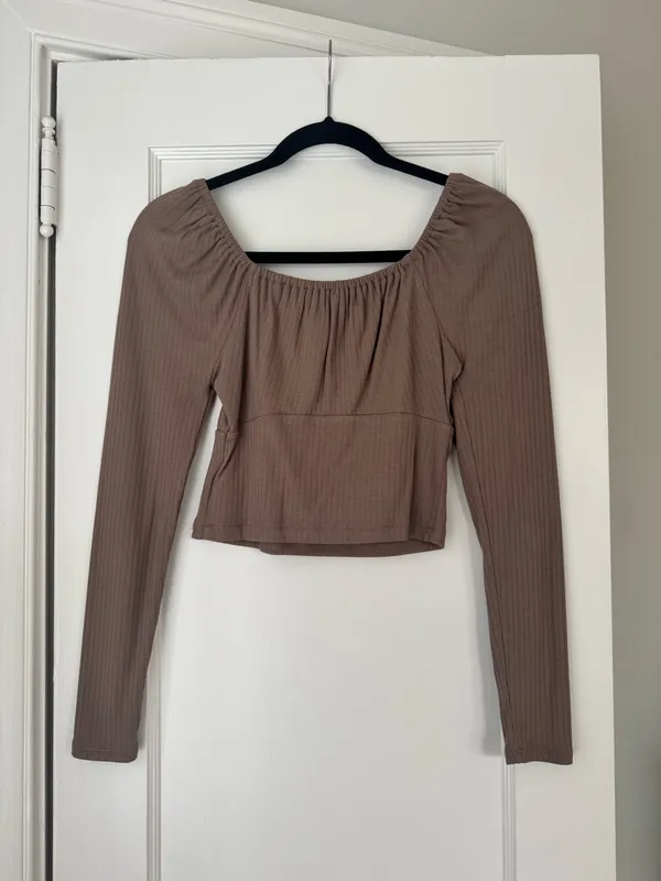 Madewell Brown Cropped Top - Image 5
