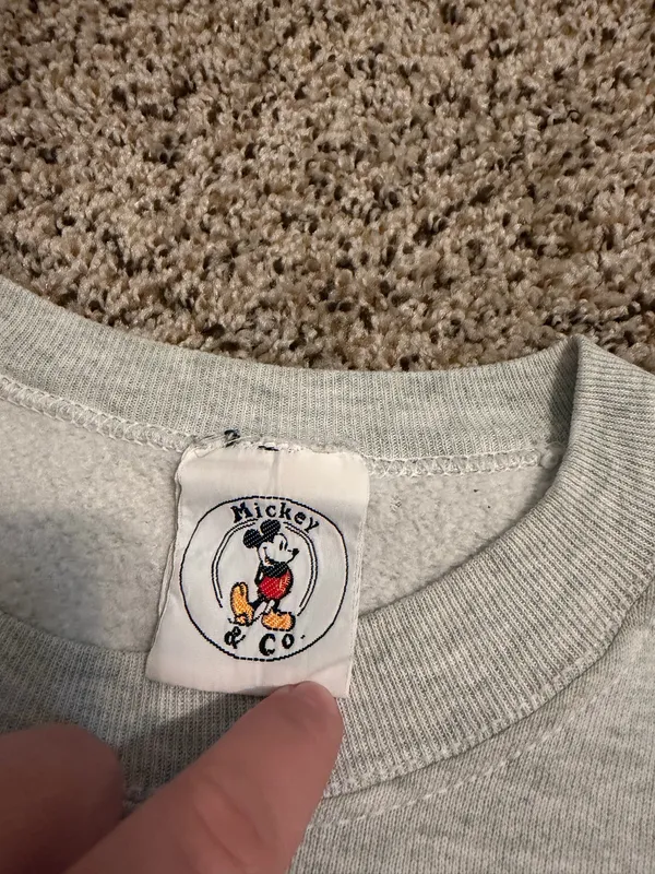 Mickey Inc by Disney Vintage Mickey and Co Disney Grey Sweatshirt - Image 2
