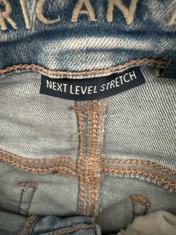 American Eagle Light Wash Flare Ripped Jeans - Image 3