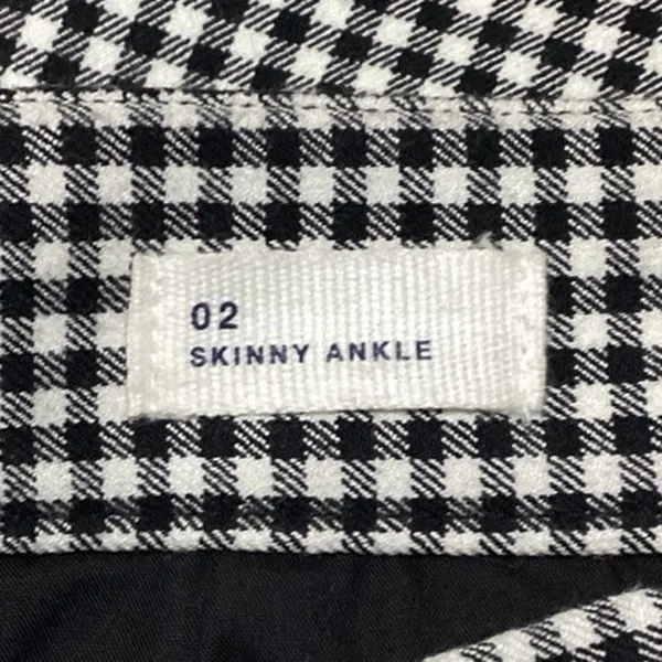 Gap Black White Gingham Checkered Plaid Stretch Skinny Ankle Casual Pants Size 2 - Image 5