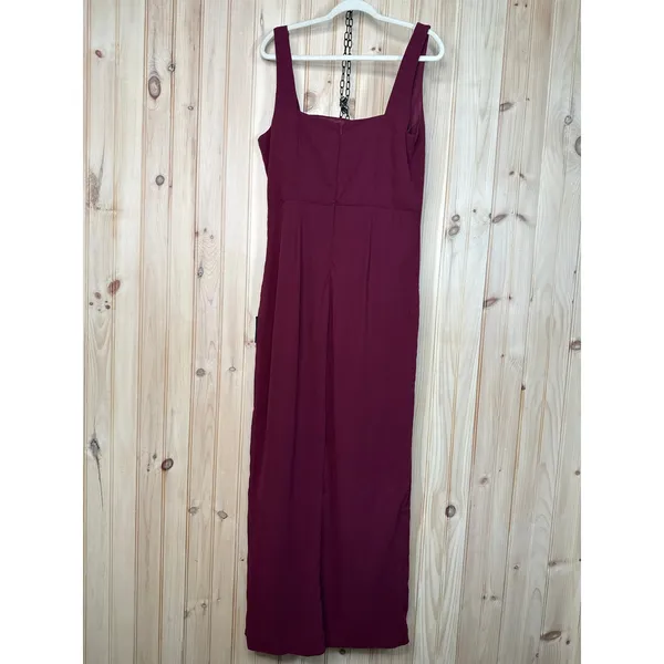 NWT Lulus Glamorous Disposition Burgundy Ruched Maxi Dress Bridesmaid Gala Sz XL - Image 8