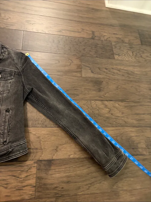 Anthropologie Pilcro Dark Gray Denim Jacket Sz M - Image 13