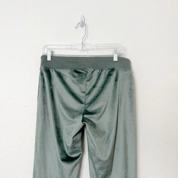[Aerie] Green Royal Palm Dreamy Velour Low Rise Wide Leg Sweatpants Sz Medium M - Image 6