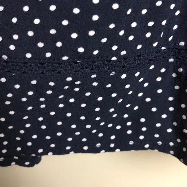 Abercrombie & Fitch Women’s Polka Dot Blue White Crossover Straps Mini Dress - Image 5