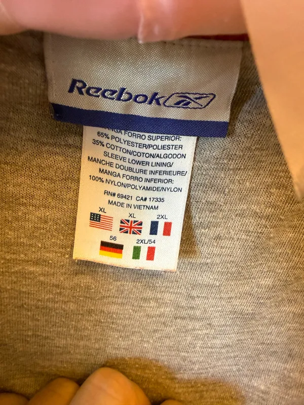 The Reebok Men's Colorblock Track Jacket in XL - Image 2
