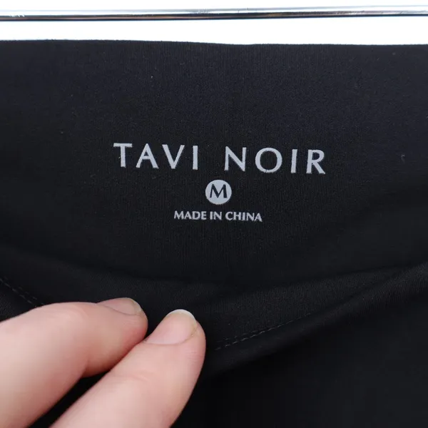 TAVI Noir Bike Shorts Womens Medium Black Stretch High Waisted Yoga Activewear - Image 3