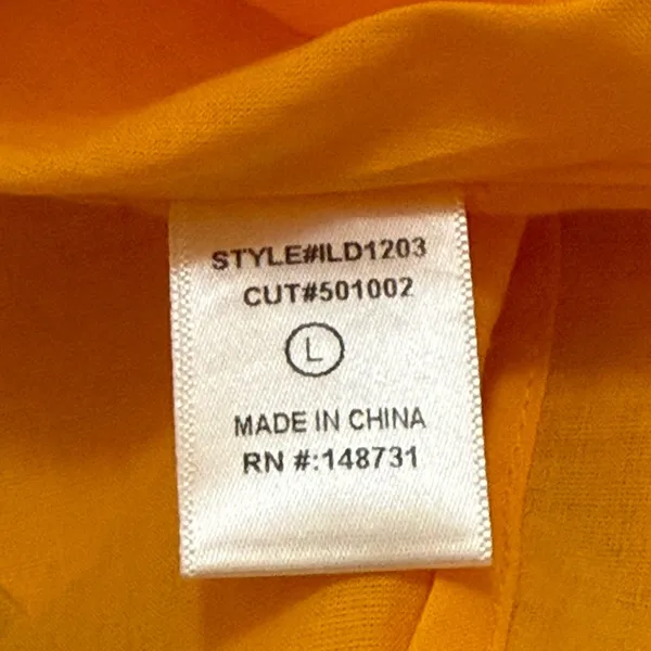 La Lavon bright orange ruffle tiered sundress women’s size large - Image 7