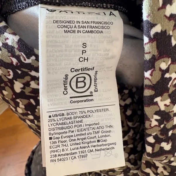 Athleta Salutation Stash 7/8 Pocket Leggings Abstract Print‎ Size Small - Image 7