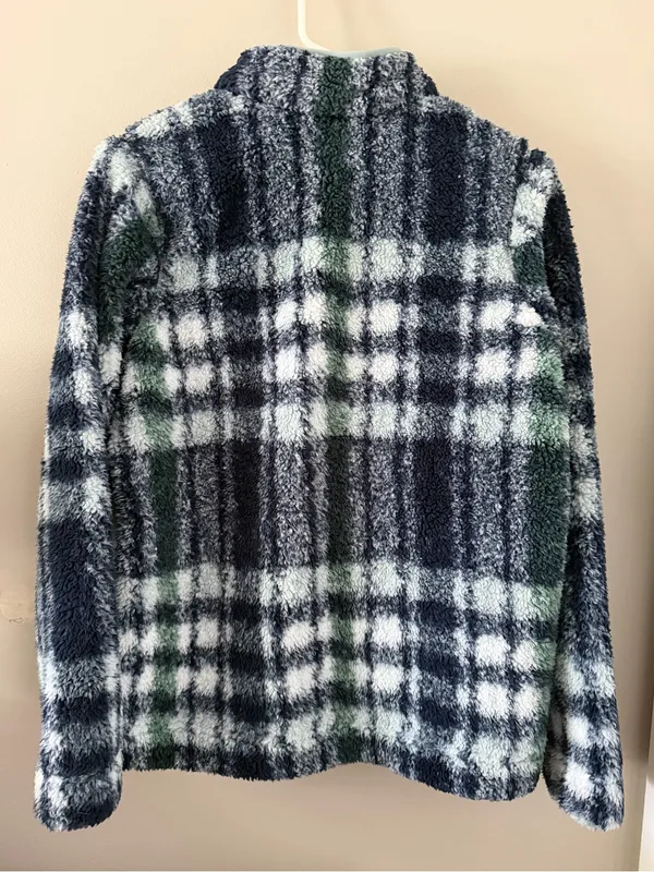 💙Columbia So Soft West Bend 1/4 Zip Fleece Pullover Plaid Jacket💙 ~medium 🆕 - Image 6