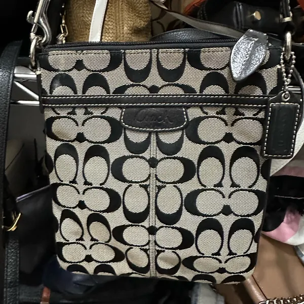 Coach Black and White Women's Crossbody - Image 2