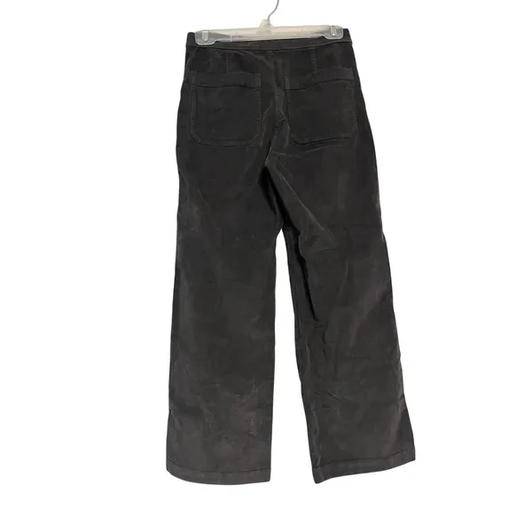Madewell The Petite Wide-Leg Pant in Corduroy Black Coal Size 26P - Image 9