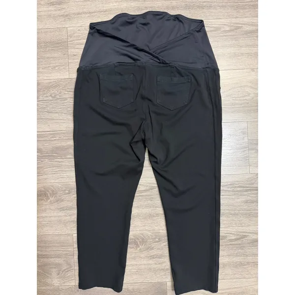 Isabel by‎ Ingrid & Isabel Womens XL Black Maternity Jeggings Full Belly Panel - Image 2