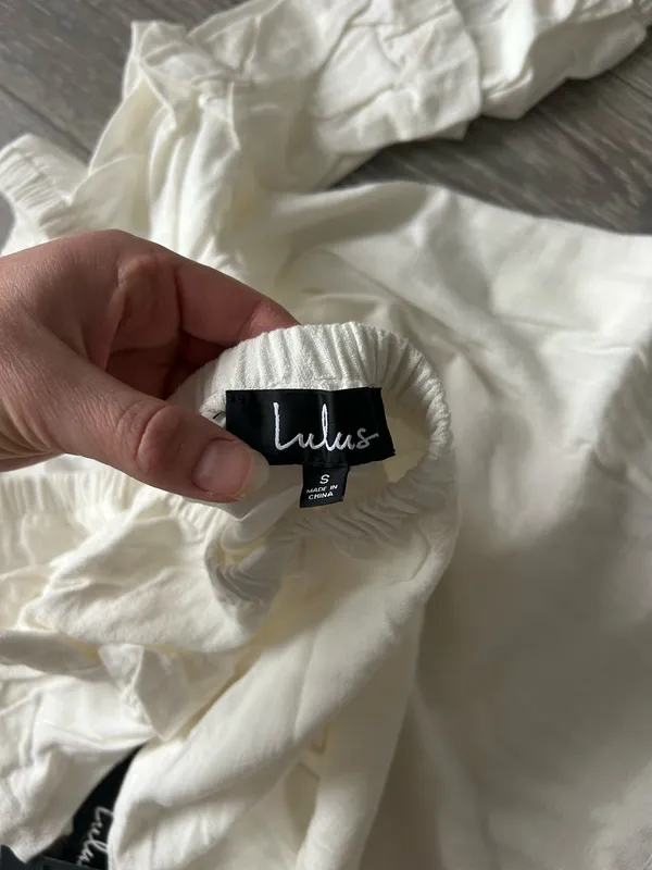 New Lulus By the Pier White Off-the-Shoulder Mini Dress MSRP $49 - Image 5