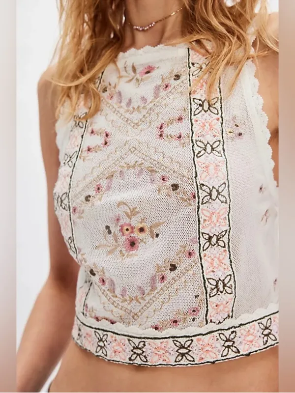 Free People Garden Party Top in Ivory XL - Image 3