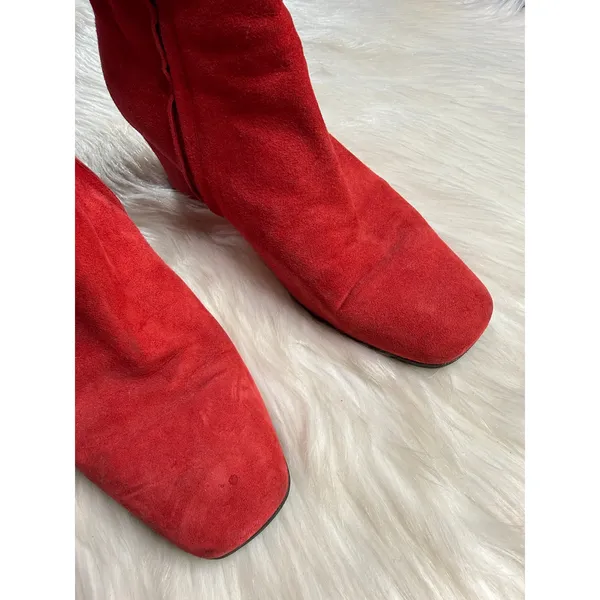 Dorateymur Red Suede Sybil Ankle Boots - Image 3