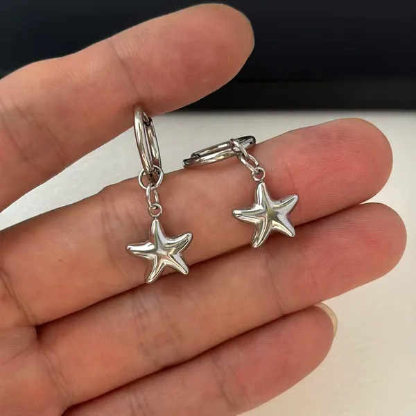 Star Dangle Drop Earrings for Men Women Streetwear Punk Hip Hop Unisex Style - Image 4