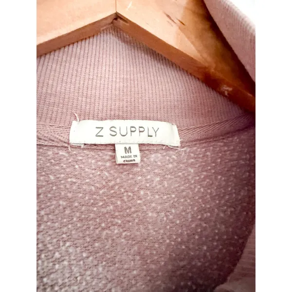 Z Supply | Oversized Half Zip Pullover Sweatshirt Mauve Pink | Sz M - Image 7