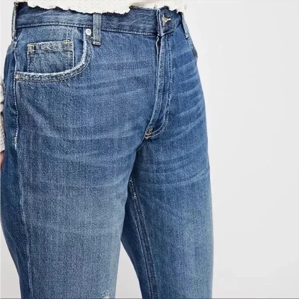 NWT Free People We The Free Maggie Mid Rise Straight In Sequoia Blue Sz 25 - Image 3