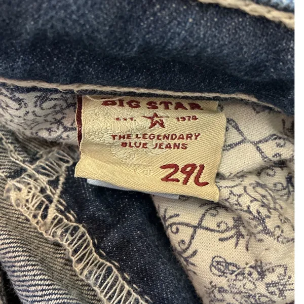 Big Star Maddie Boot Mid Rise Bootcut Jeans Dark Wash Blue Size 29L Long Inseam - Image 6