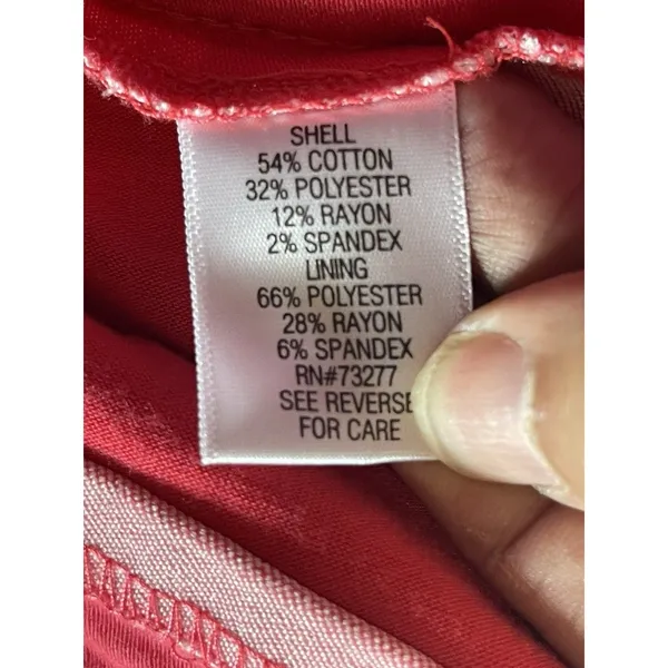 Croft & Barrow Effortless Stretch Skort Women’s 18 Regular Red Pull On Pockets - Image 11