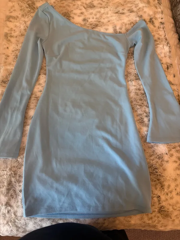 Hello Molly Velvet Moons Mini Dress Light Blue - M - Image 3