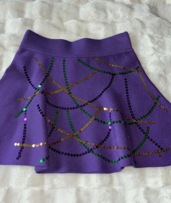 Mardi Gras Skirt Purple - Image 3
