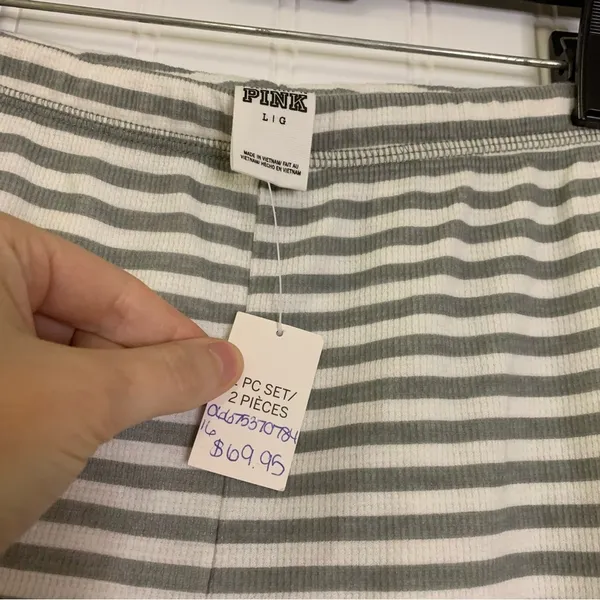 PINK OSU I Only Sleep in Striped Pajama Pants Size Large - Image 7