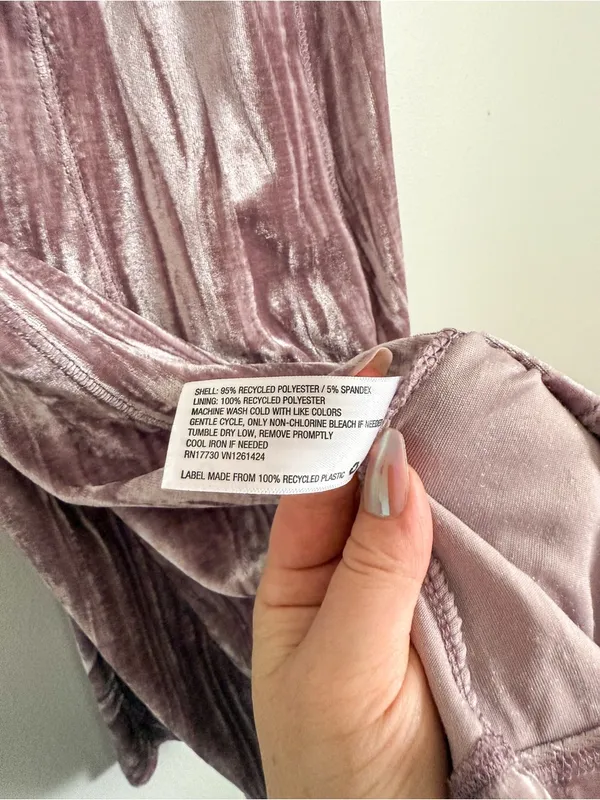 Wild Fable Pink Crushed Velvet Slip Dress Spaghetti Strap Size Small - Image 4