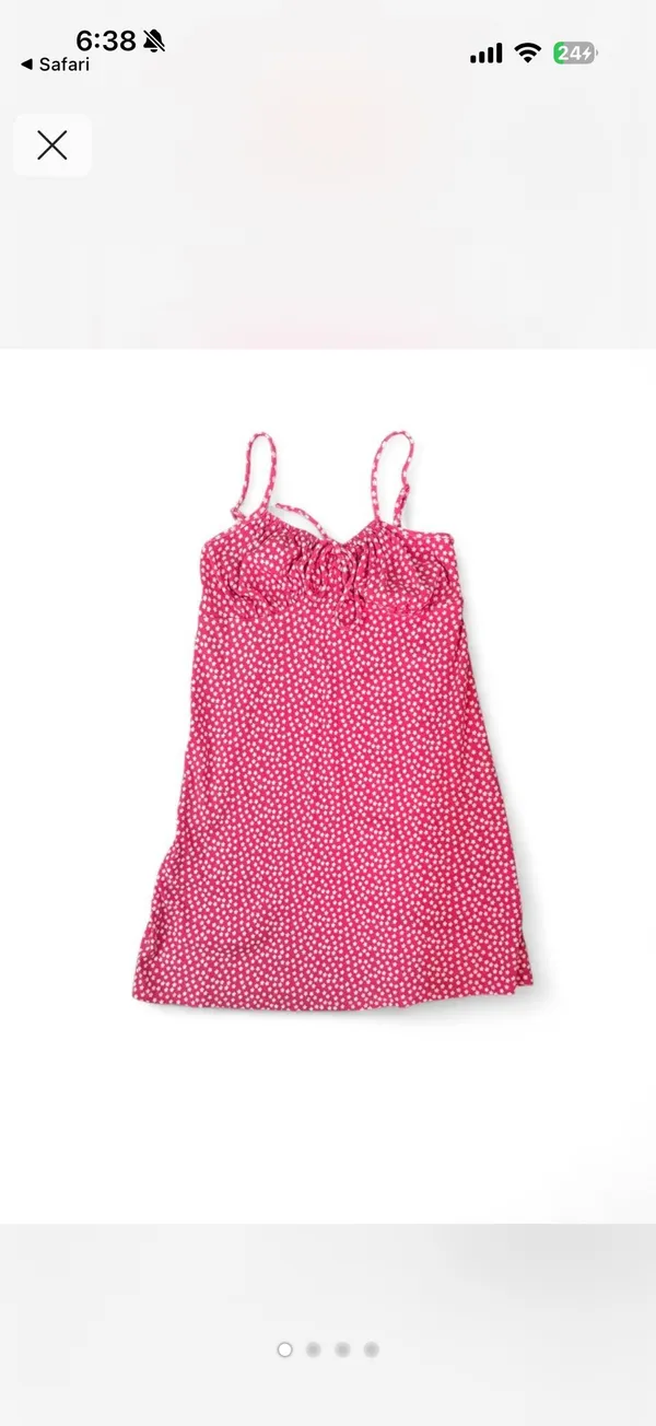 American Eagle Pink Floral Mini Dress - Image 3
